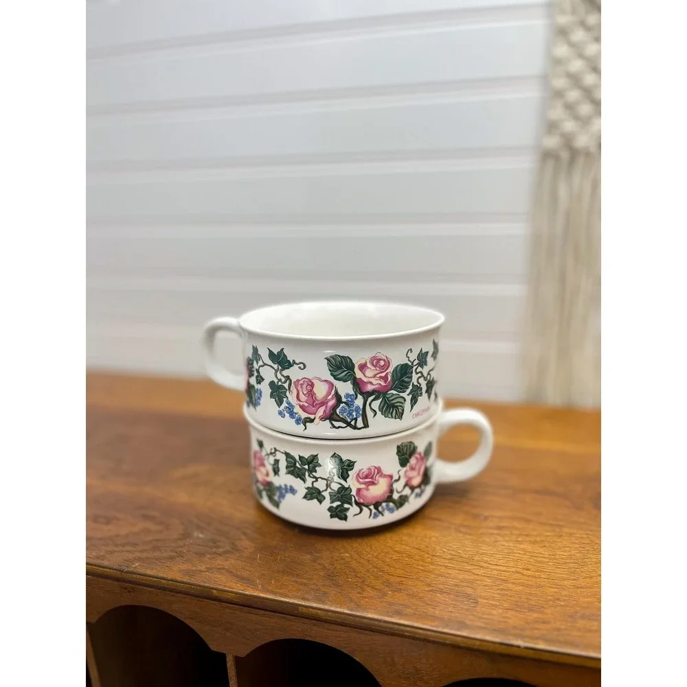 Vintage‎ Floral Soup Bowl Set: Potpourri Press Christina Line